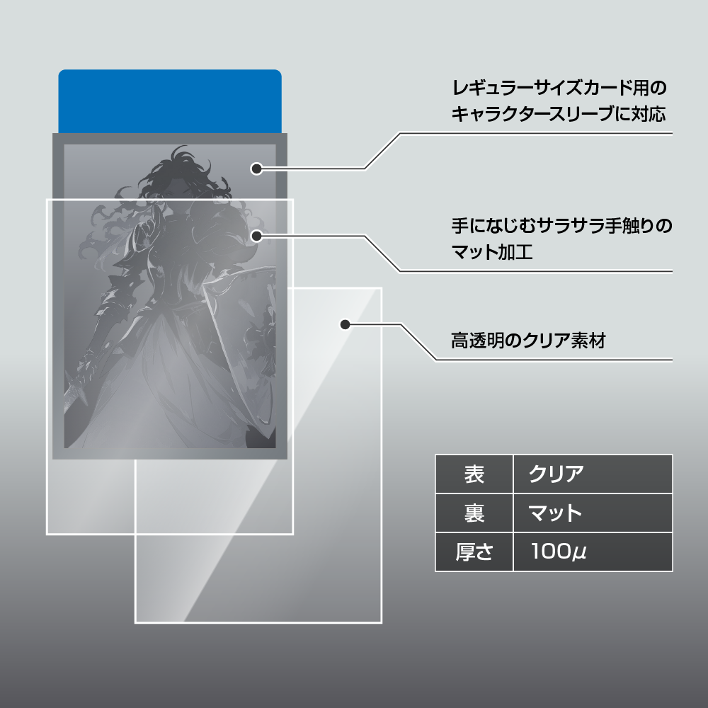 アクラス｜トレカサプライ｜トレカスリーブ オーバーサイズマット