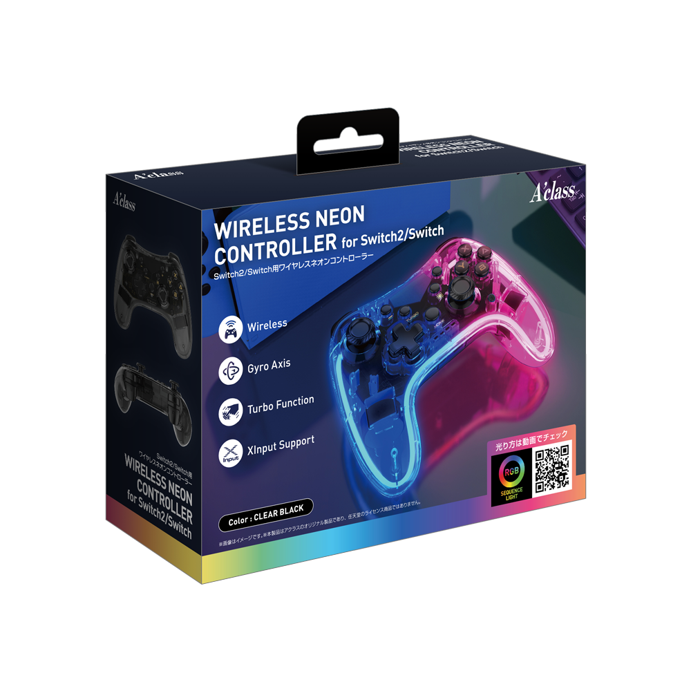 Switch2/Switch用 ワイヤレスネオンコントローラー